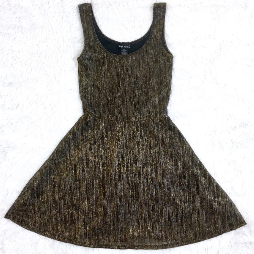 Metallic Sparkle Skater dress